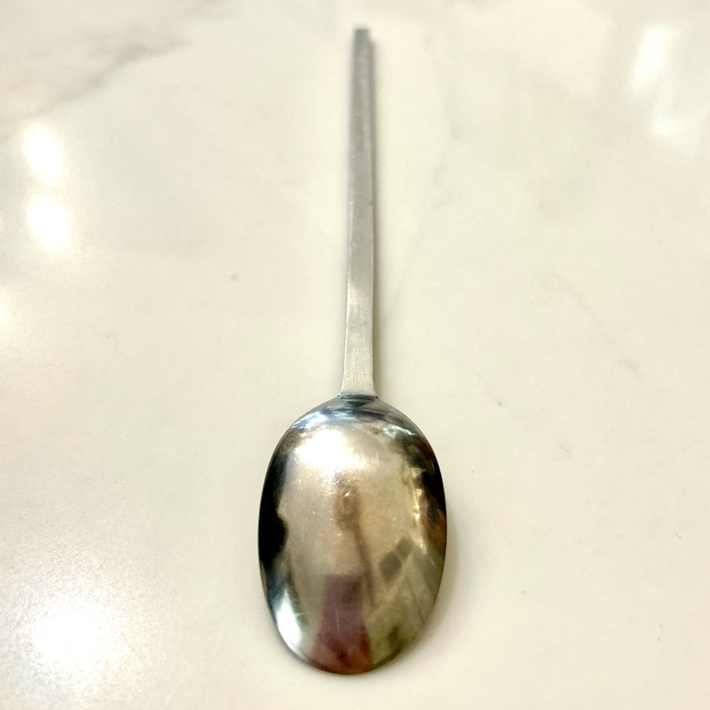 Set 2 MCM Dansk Designs LTD Ingot Vintage Stainless Steel Iced Tea Spoon 8.5” - Picture 3 of 6